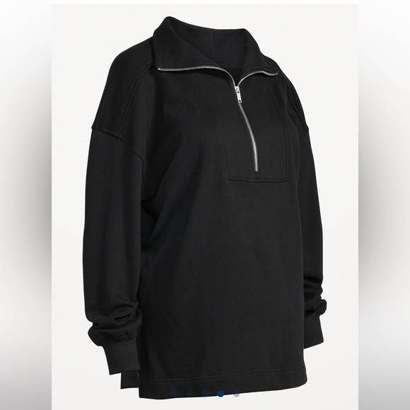 Maternity Half Zip Sweatshirt - Picture 3 of 4